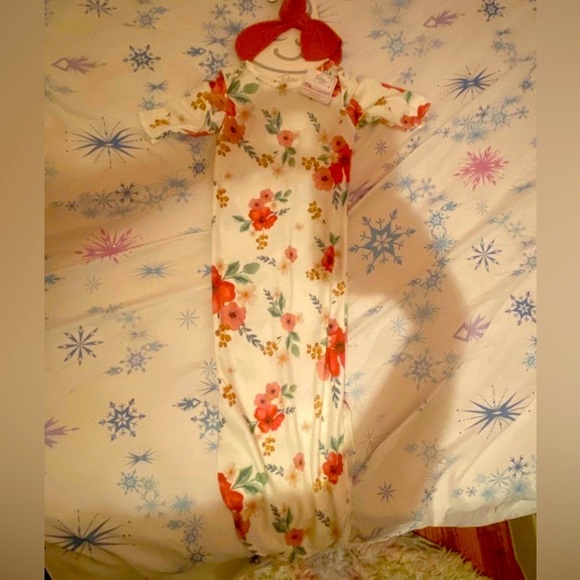 Baby Night gown and headband set - Picture 1 of 3